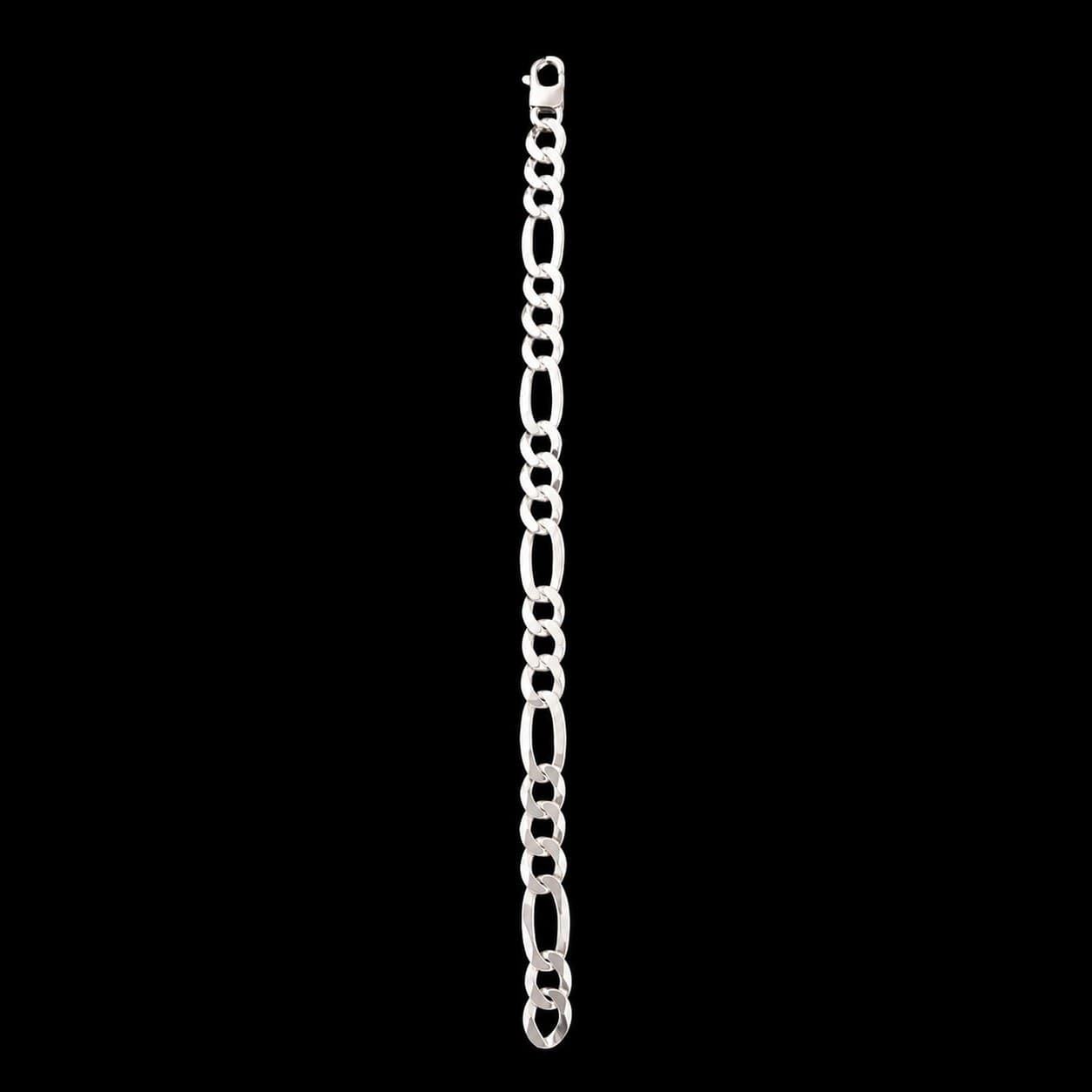 Zilveren Figaroarmband 21 cm